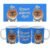 Custom pet photo mug with pet portrait and "Home Is Where My Dog Is" design.