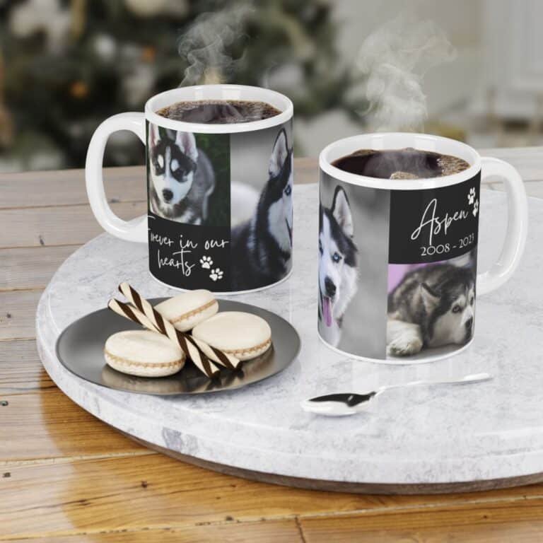 Custom Dog Memorial Mug With Dog Picture