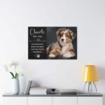 personalized pet memorial portriat on the wall