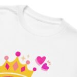 Details of the birthday girl shirt with a crown