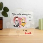 Your Are The Missing Piece – Custom Acrylic Puzzle Block, Custom Couple Name Gift - Image 2