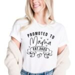 Promoted to Mama Est. [Custom Year] New Mom T-Shirt Gift