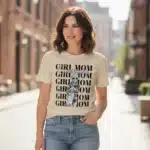 Girl Mum Boy Mum Vintage T-Shirt | Retro Mum Gift - Image 3